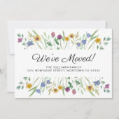 引っ越しましたの山花の動きのお知らせ 案内状 (正面)