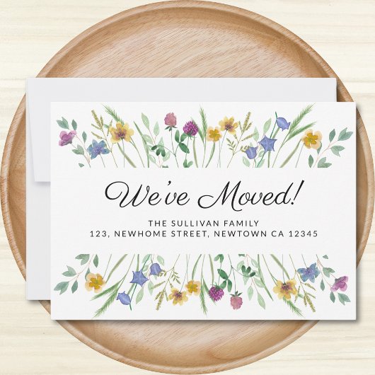引っ越しましたの山花の動きのお知らせ 案内状