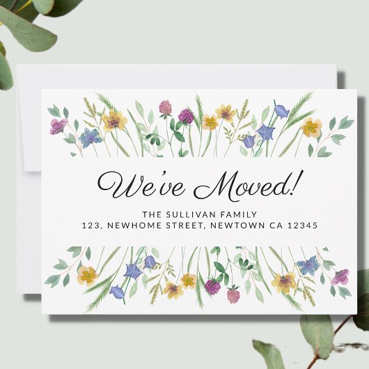 引っ越しましたの山花の動きのお知らせ 案内状