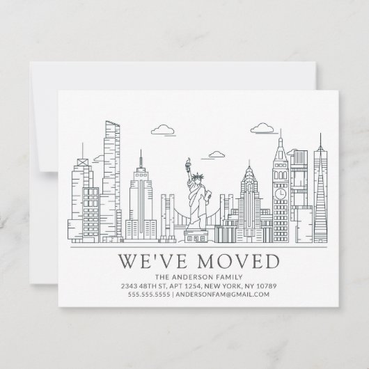 引っ越しましたの市街地移動のお知らせ 案内状 (正面)