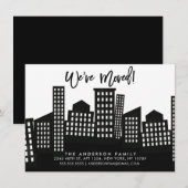 引っ越しましたの市街地移動のお知らせ 案内状 (正面/裏面)