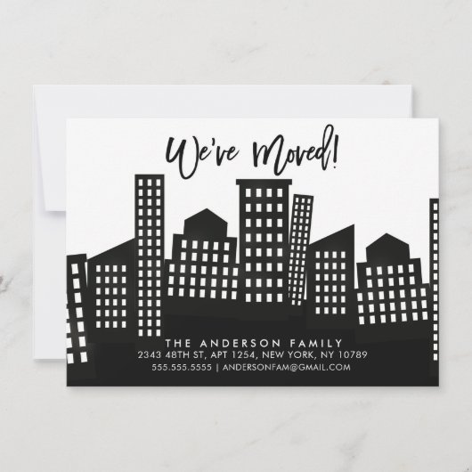 引っ越しましたの市街地移動のお知らせ 案内状 (正面)