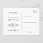 引っ越しましたの引っ越し祝いパーティーの招待状の新しい住所 案内ポストカード (裏面)