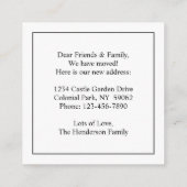 引っ越しましたの挿入物のモダンなイオンのコラムの新しい住所 エンクロージャーカード (裏面)