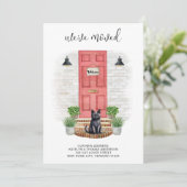 引っ越しましたの新しいアドレスのフロントレッドドア猫の移動 案内状 (スタンド正面)