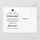 引っ越しましたの新しいアドレスの変更の写真の移動 案内ポストカード (裏面)