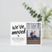 引っ越しましたの新しいアドレスの変更の写真の移動 案内ポストカード (スタンド正面)