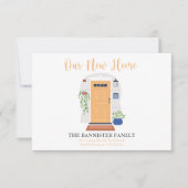 引っ越しましたの新しいアドレスの移動告知カード サンキューカード (正面)