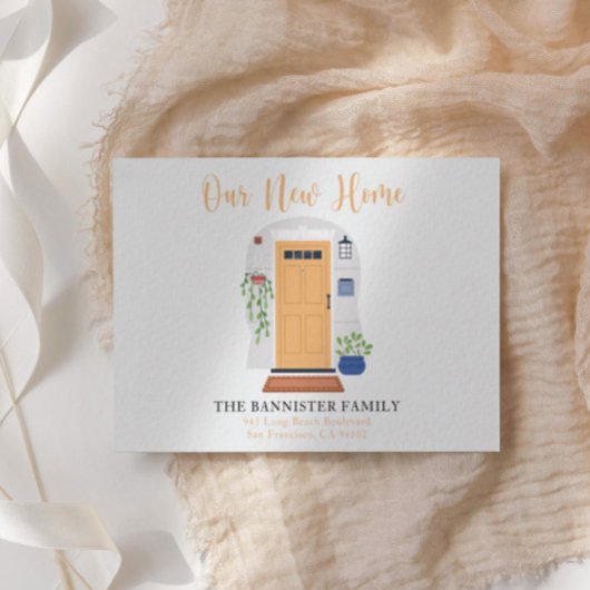 引っ越しましたの新しいアドレスの移動告知カード サンキューカード