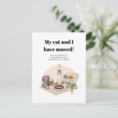引っ越しましたの新しいアドレスの移動告知 ポストカード (スタンド正面)