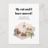 引っ越しましたの新しいアドレスの移動告知 ポストカード (正面)