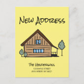 引っ越しましたの新しいアドレスの移動告知 ポストカード (正面)
