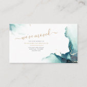 引っ越しましたの新しいアドレスの移動告知 名刺 (正面)