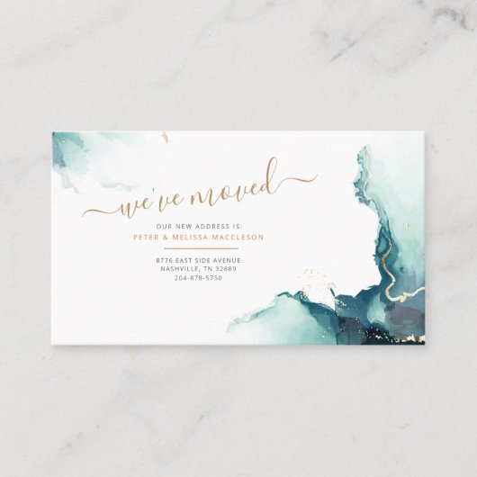 引っ越しましたの新しいアドレスの移動告知 名刺 (正面)