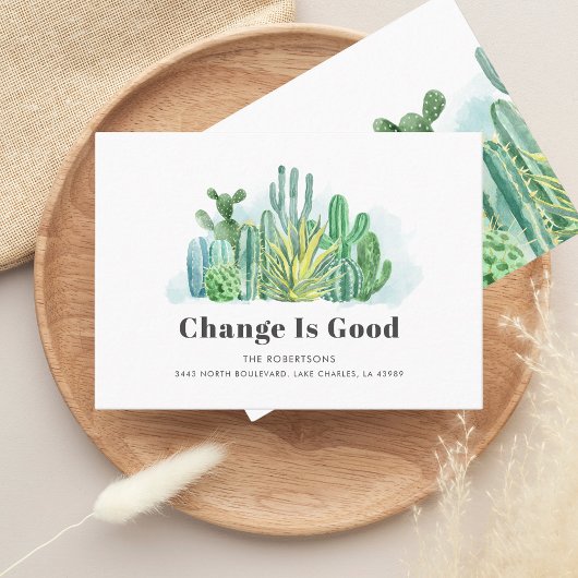 引っ越しましたの新しいアドレスの移動告知 名刺