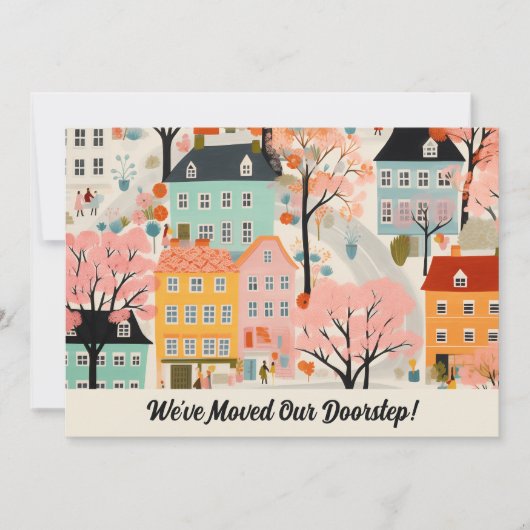 引っ越しましたの新しいアドレスの移動告知 案内状 (正面)