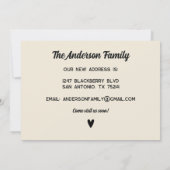 引っ越しましたの新しいアドレスの移動告知 案内状 (裏面)