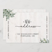 引っ越しましたの新しいアドレスの移動告知 案内状 (正面/裏面)