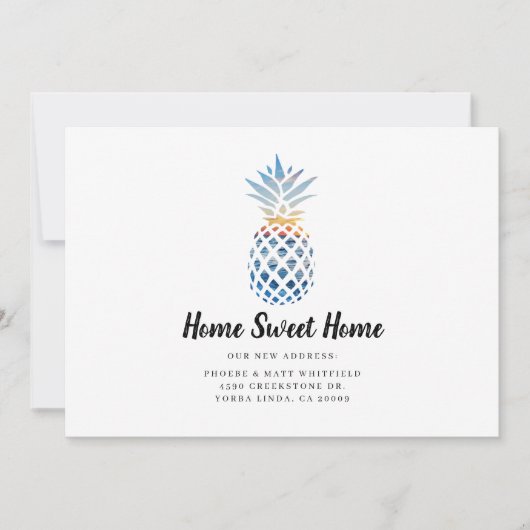 引っ越しましたの新しいアドレスの移動告知 案内状 (正面)