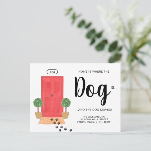 引っ越しましたの新しいアドレスの移動 案内ポストカード (スタンド正面)