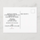 引っ越しましたの新しいアドレスの移動 案内ポストカード (裏面)