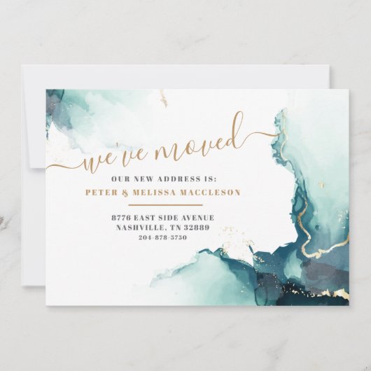 引っ越しましたの新しいアドレスの移動 案内状 (正面)