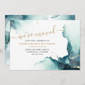 引っ越しましたの新しいアドレスの移動 案内状 (正面/裏面)