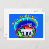 引っ越しましたの新しいアドレスカード 案内ポストカード (正面/裏面)