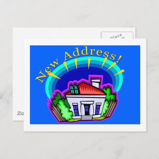 引っ越しましたの新しいアドレスカード 案内ポストカード (正面/裏面)