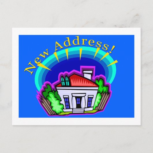 引っ越しましたの新しいアドレスカード 案内ポストカード (正面)