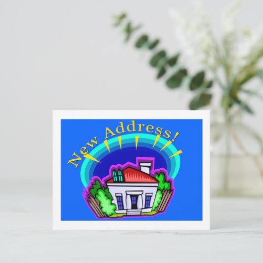 引っ越しましたの新しいアドレスカード 案内ポストカード (スタンド正面)