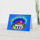 引っ越しましたの新しいアドレスカード 案内状 (正面)