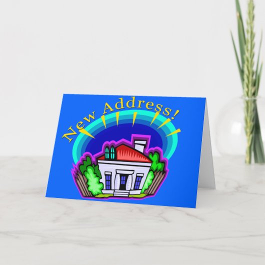 引っ越しましたの新しいアドレスカード 案内状 (正面)