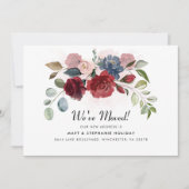 引っ越しましたの新しいアドレスフローラの発表 案内状 (正面)