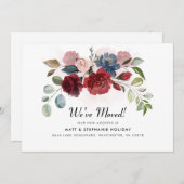 引っ越しましたの新しいアドレスフローラの発表 案内状 (正面/裏面)