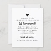 引っ越しましたの新しいアドレス写真の移動告知 (裏面)