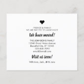 引っ越しましたの新しいアドレス写真の移動告知 (裏面)