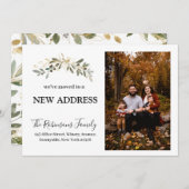 引っ越しましたの新しいアドレス写真の観葉のミニマリスト 案内状 (正面/裏面)