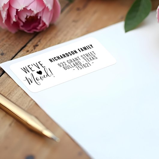 引っ越しましたの新しいアドレス変更の告知ラベル ラベル