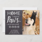 引っ越しましたの新しいアドレス猫の犬ペットの写真の移動 案内状 (正面)