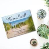 引っ越しましたの新しいアドレス発表ビーチ海 案内ポストカード