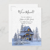 引っ越しましたの新しいアドレス通知の移動クリスマス 案内ポストカード (正面/裏面)