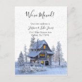 引っ越しましたの新しいアドレス通知の移動クリスマス 案内ポストカード (正面)