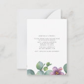 引っ越しましたの新しいアドレスEucalyptus Greenery Moving ノートカード (裏面)