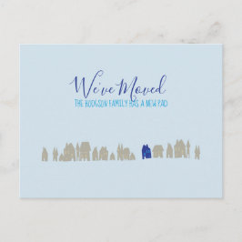 引っ越しましたの新しいホームのお知らせ ポストカード