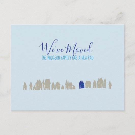 引っ越しましたの新しいホームのお知らせ ポストカード (正面)