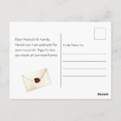 引っ越しましたの新しいホームの移動告知 ポストカード (裏面)