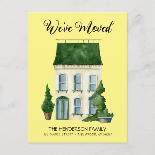 引っ越しましたの新しいホームの移動告知 ポストカード (正面)
