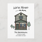 引っ越しましたの新しいホームの移動告知 ポストカード (正面)