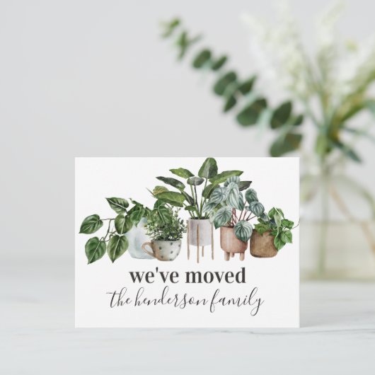 引っ越しましたの新しいホームの移動告知 案内ポストカード (スタンド正面)